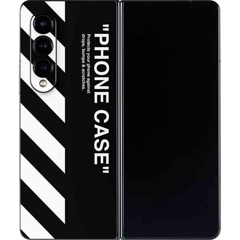 Black and White Stripes Galaxy Z Fold4 5G Skin